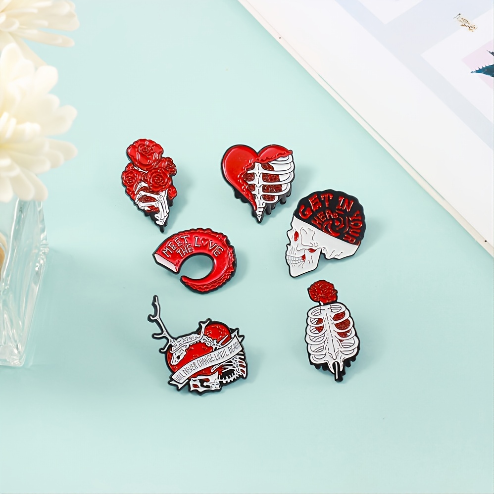 Skull Head Skull Heart Maxi Flower Tube Knit Emblem Women's Accessories